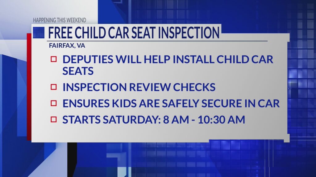 Hướng dẫn lắp đặt ghế trẻ em miễn phí tại Fairfax